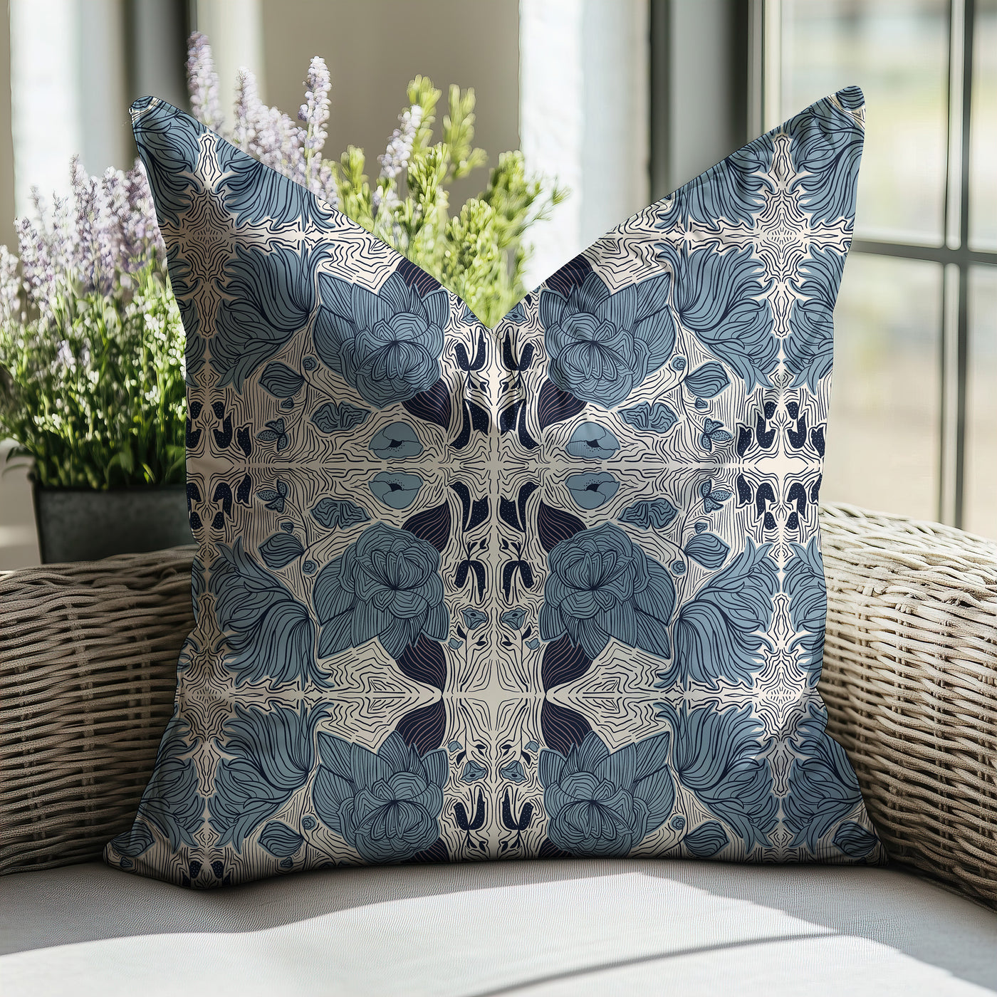 Anna Light Blue Pillow Cover – Kristy Stafford