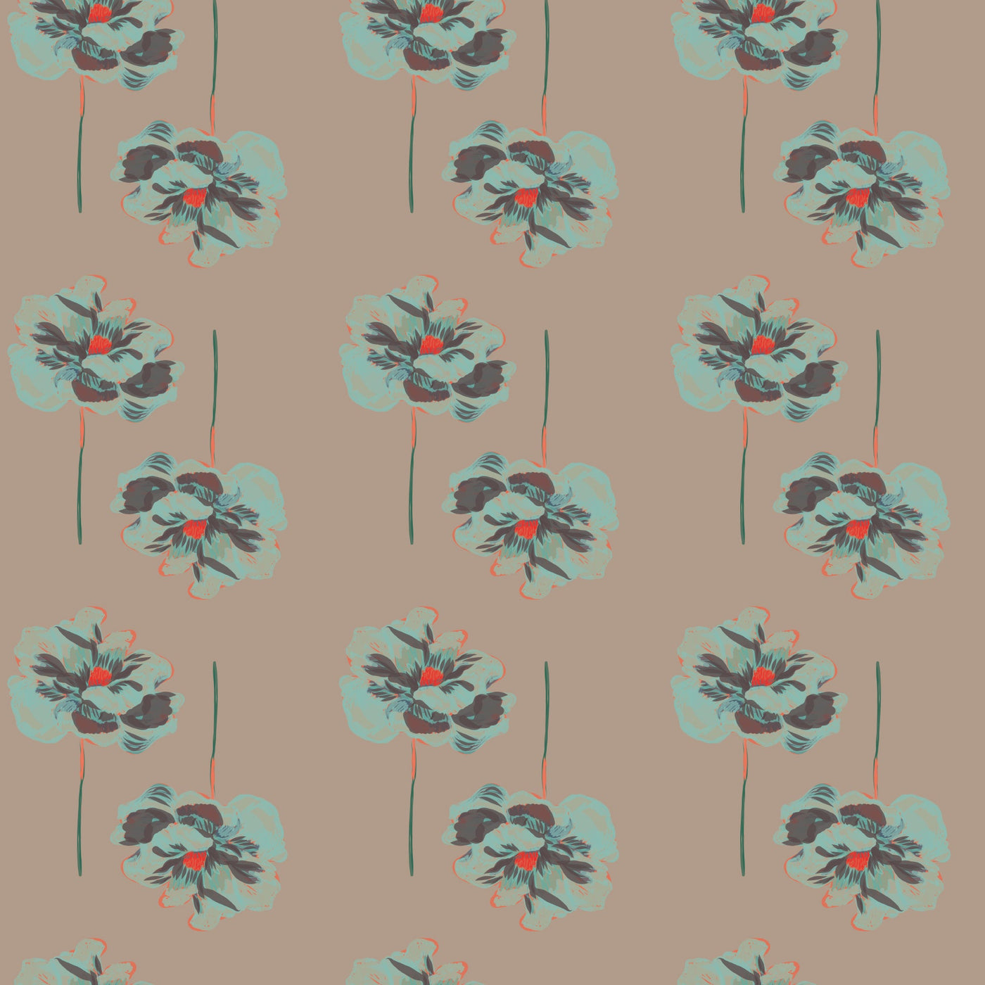January Taupe Wallpaper
