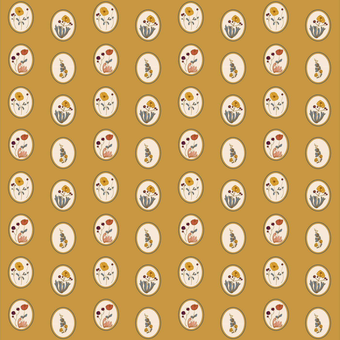 Cameo Mustard Wallpaper